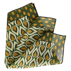 Natural Blend Pocket Square - Yellow Teardrop