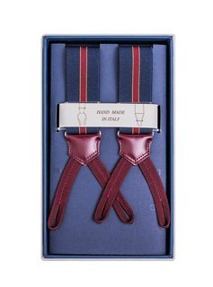 Navy Burgudny Striped Elastic Braces