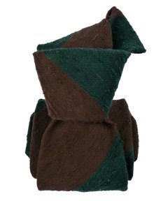 Shantung Tie - Regimental Brown&Bottle Green