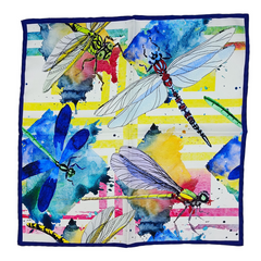 Silk Pocket Square - Dragonflies