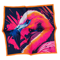 Silk Pocket Square - Flamingo