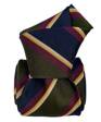 Classic Regimental Silk Tie - Green and Navy Blue