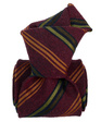 Classic Silk Tie - Burgundy with Orange Stripes