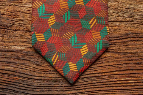 Silk Tie - Brown Cubes