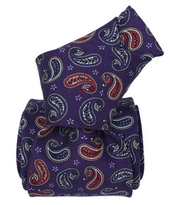 Silk Tie - Purple Paisley