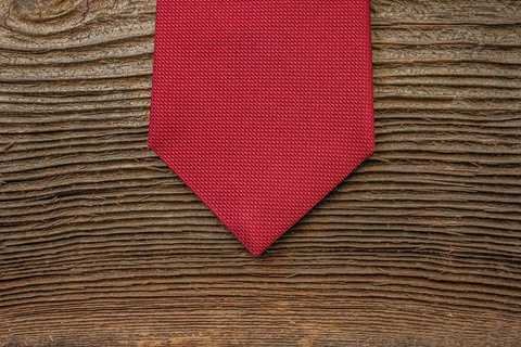 Jacquard Silk Tie - Burgundy