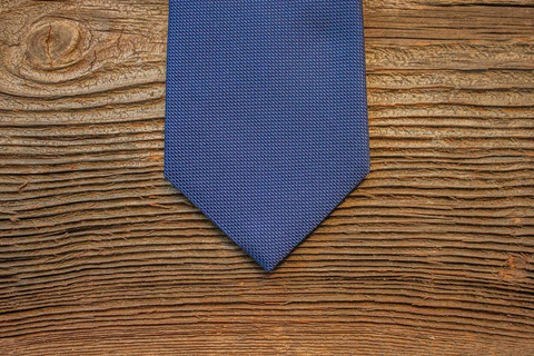 Jacquard Silk Tie - Navy