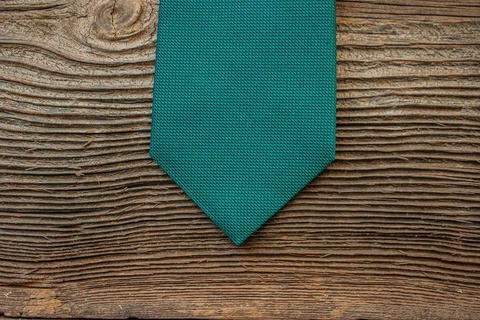 Jacquard Silk Tie - Bottle Green