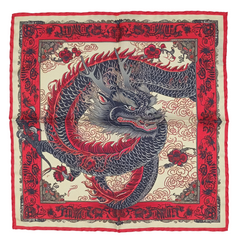 Silk Pocket Square - Dragon