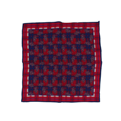 Wool Pocket Square - Check Paisley