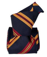 Classic Regimental Silk Tie - Gold and Red