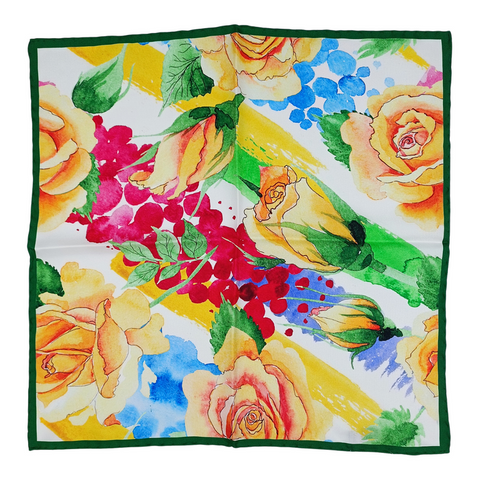 Silk Pocket Square - Summer Flowers