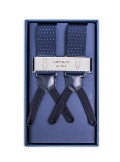 Classic Suspenders - Dots on a Navy Blue Background