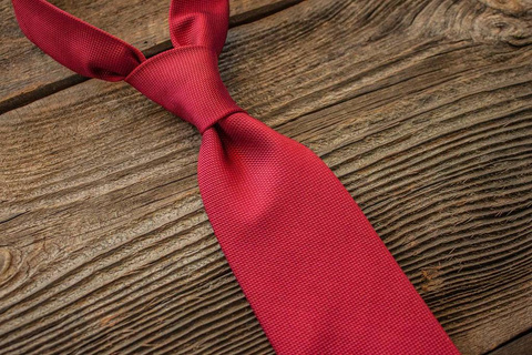 Jacquard Silk Tie - Burgundy