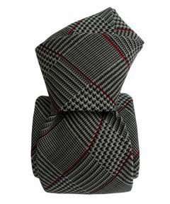 Wool Tie - Burgundy PoW