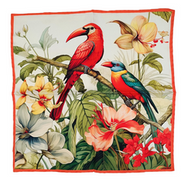 Silk Pocket Square - Birds