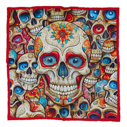 Silk Pocket Square - Skulls