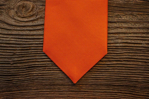 Jacquard Silk Tie - Orange