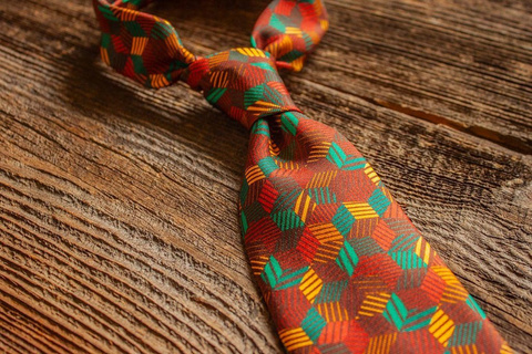 Silk Tie - Brown Cubes