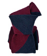 Shantung Tie - Block-Stripes Navy&Burgundy