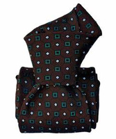 Jacquard Silk Tie - Green Squares