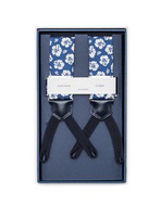 Classic Suspenders - White Flowers